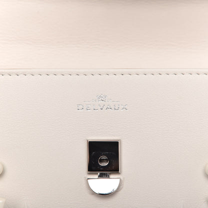 Delvaux Calfskin Embossed Mini Tempete Satchel White 8 of 10
