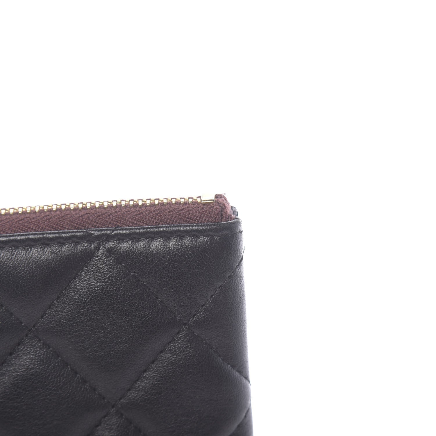 Chanel Lambskin Quilted Medium Cosmetic Case Black 11 of 13