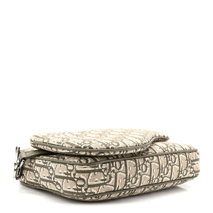 Christian Dior Oblique Saddle Triple Pouch Green 4 of 11