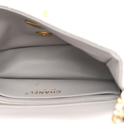 Chanel Lambskin Quilted Mini Rectangular Pearl Crush Flap Grey 5 of 12
