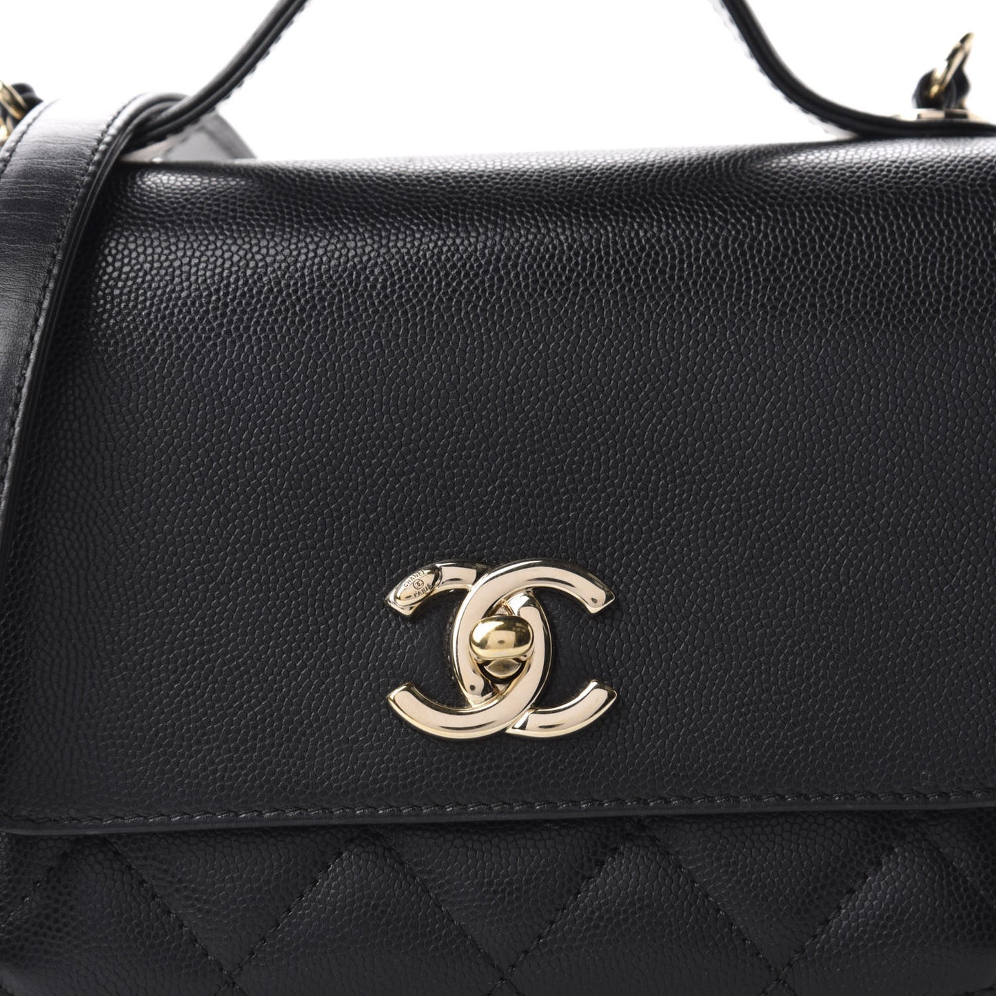Caviar Quilted Mini Business Affinity Flap Black
