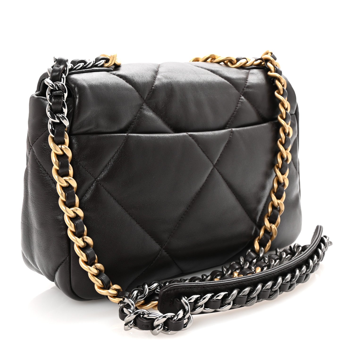 Chanel Lambskin Quilted Medium Chanel 19 Flap Dark Brown 3 of 10