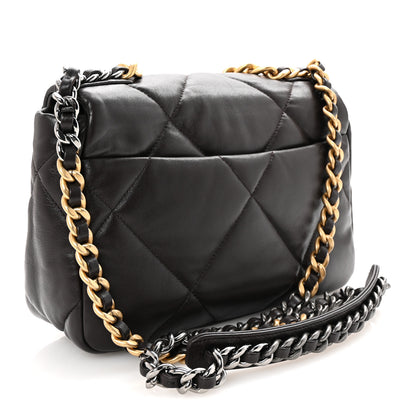 Chanel Lambskin Quilted Medium Chanel 19 Flap Dark Brown 3 of 10