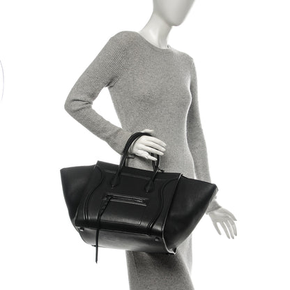 Celine Supple Calfskin Medium Phantom Luggage Black 2 of 7