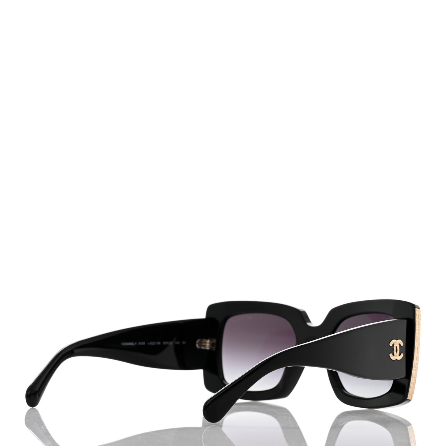 Acetate Rectangle Sunglasses 5435 Black