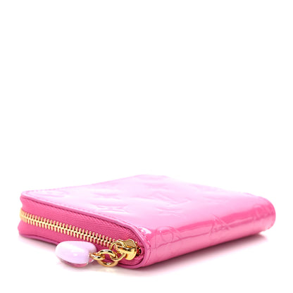 Louis Vuitton Vernis Enamel Heart Zippy Coin Purse Neon Pink 4 of 9