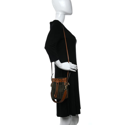 Fendi Canvas Vitello King F is Fendi FF Embroidered Mini Mon Tresor Bucket Bag Amazzonia Cuoio 2 of 10