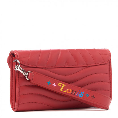 Louis Vuitton Calfskin New Wave Long Wallet Rouge 2 of 8
