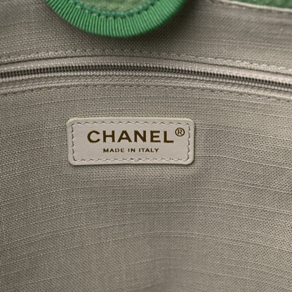 Chanel Mixed Fibers Small Deauville Tote Green 6 of 9