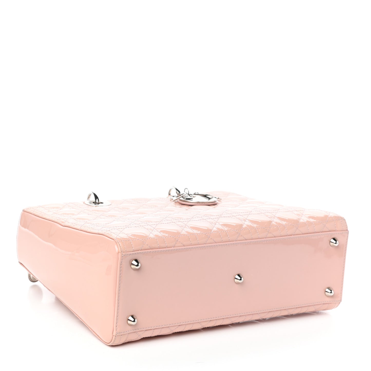 Patent Cannage Large Lady Dior Light Pink