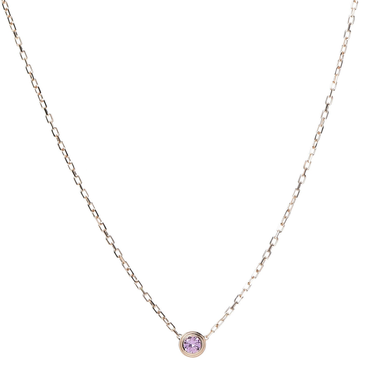 Cartier 18K Pink Gold Pink Sapphire D'Amour Pendant Necklace 1 of 7