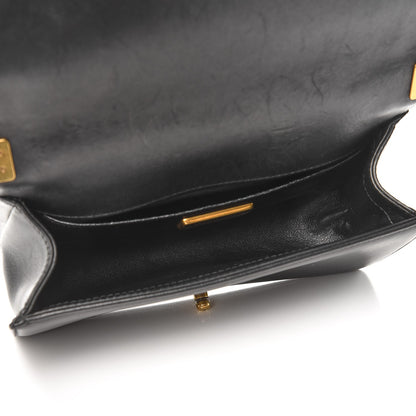 Chanel Python Medium Boy Top Handle Flap Black 5 of 8