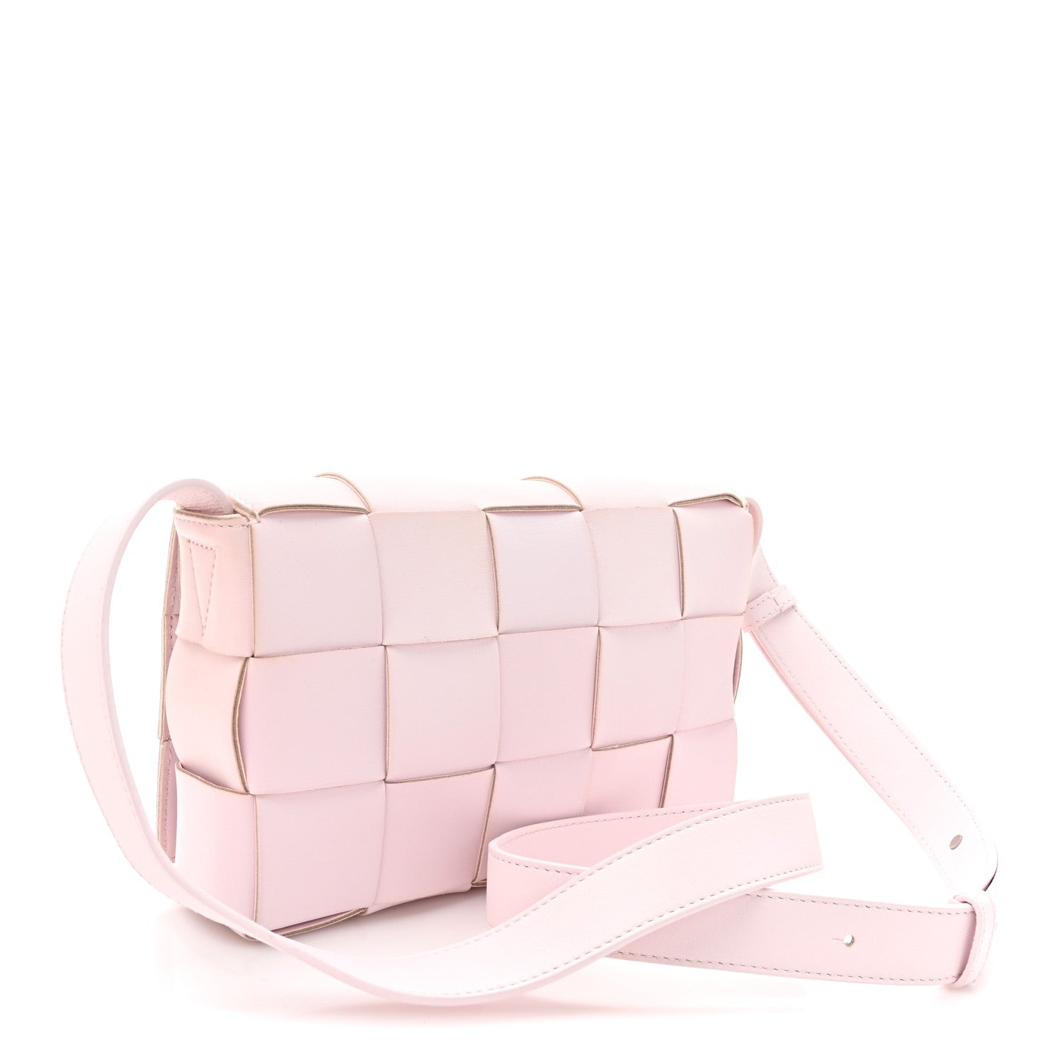 Bottega Veneta Lambskin Maxi Intrecciato Cassette Crossbody Bag Bliss Washed 3 of 10