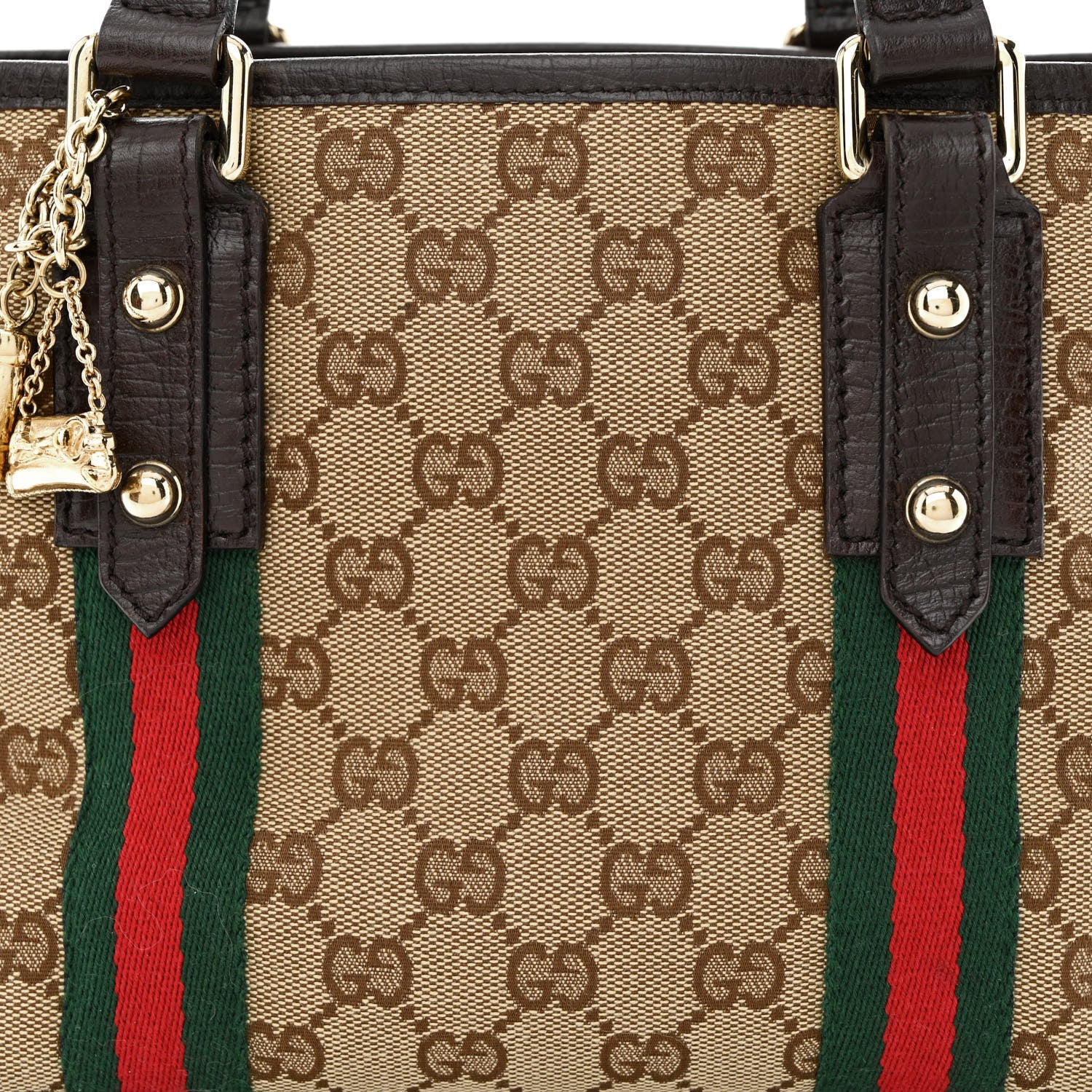 Gucci Monogram Small Jolicoeur Tote Dark Brown 8 of 11