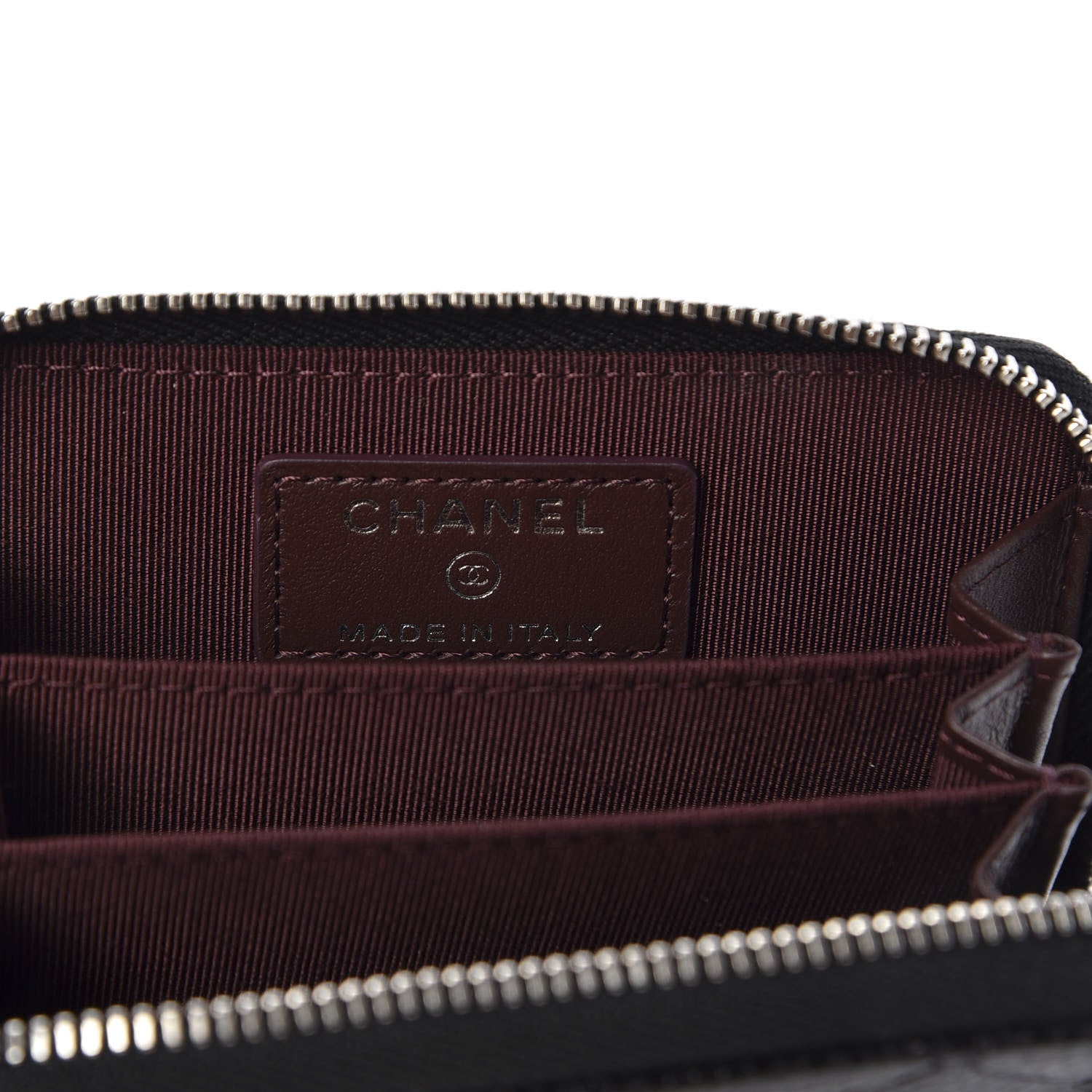 Chanel Caviar Quilted Zip Coin Purse Black 7 of 9