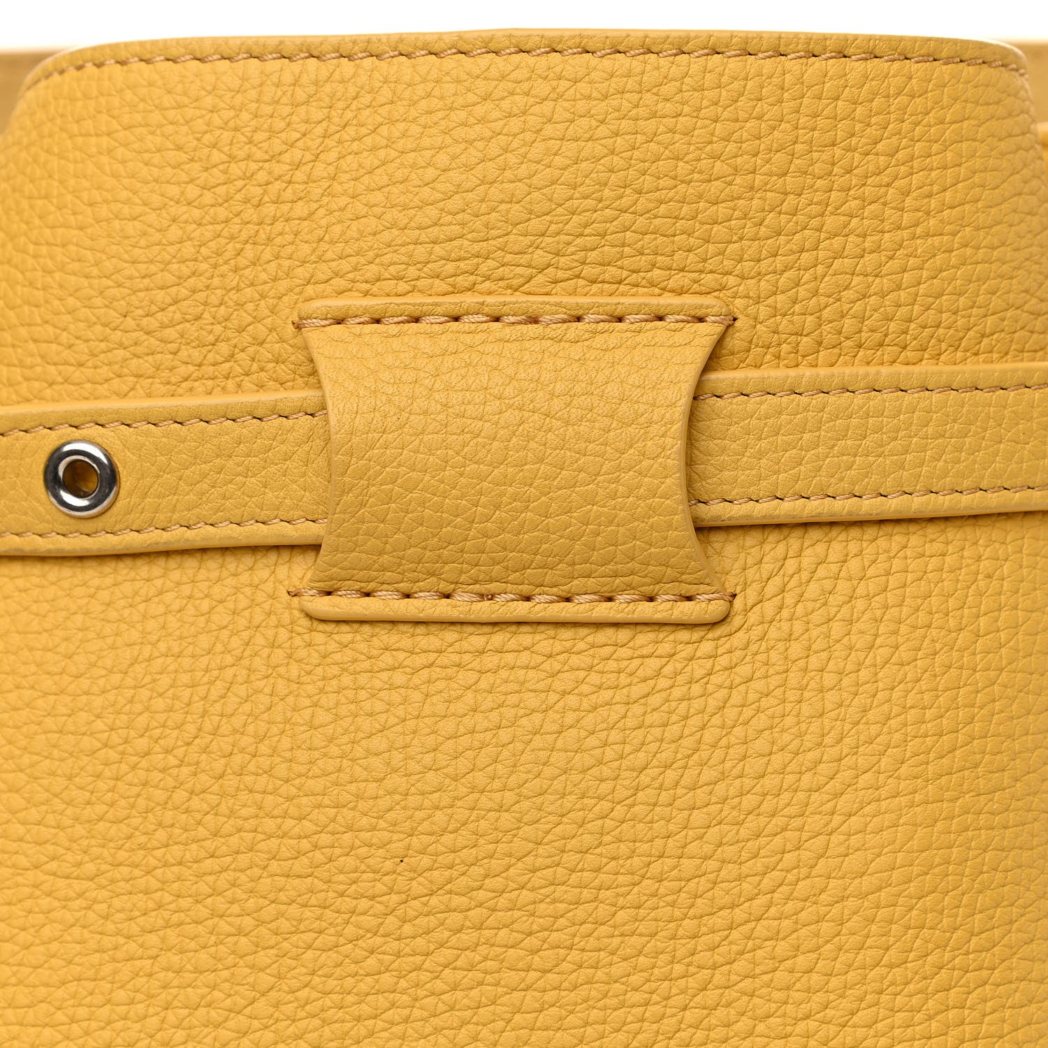 Celine Supple Grained Calfskin Big Bag Bucket Yellow 8 of 11