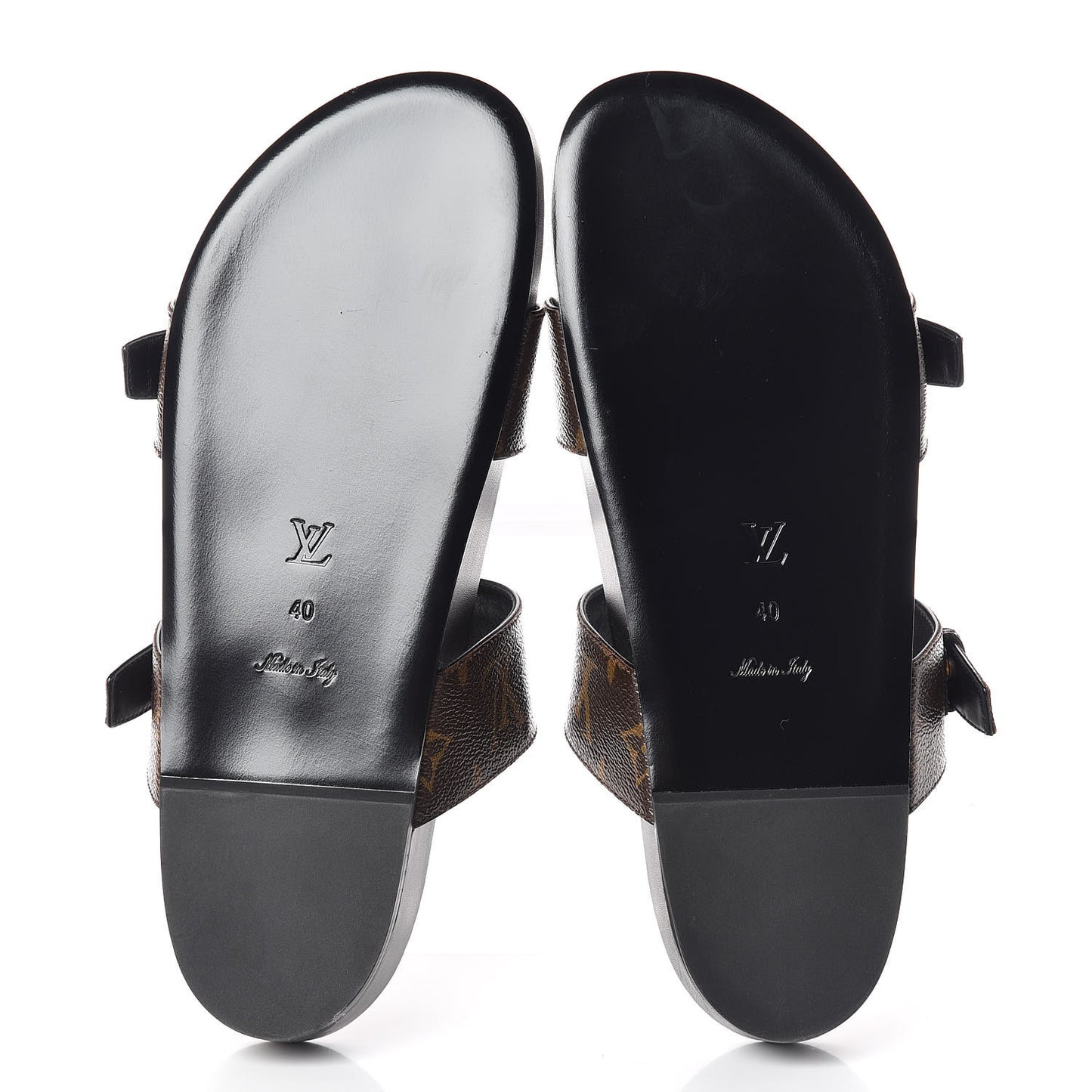 Monogram Bom Dia Mule Sandals 40 Black