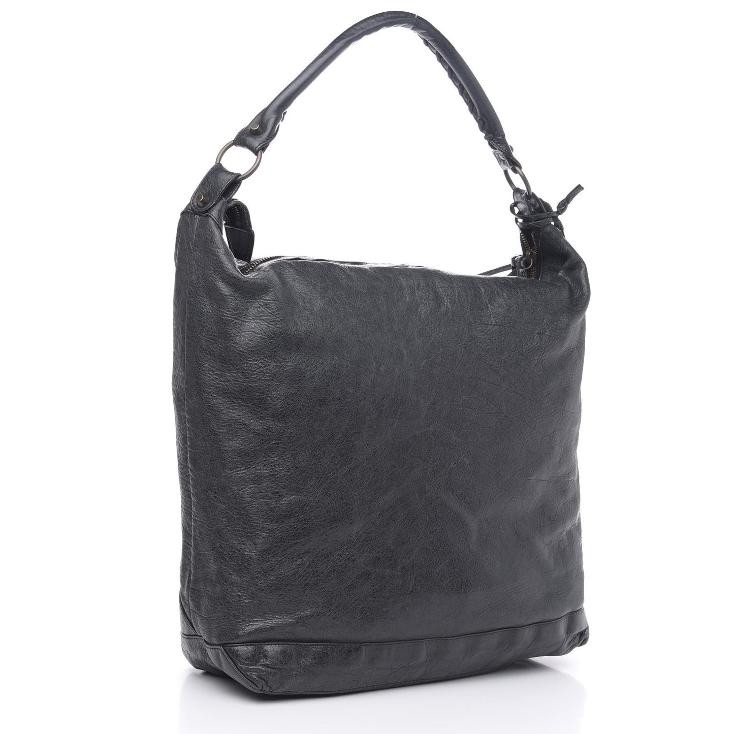 Agneau Classic Hardware Day Hobo Black