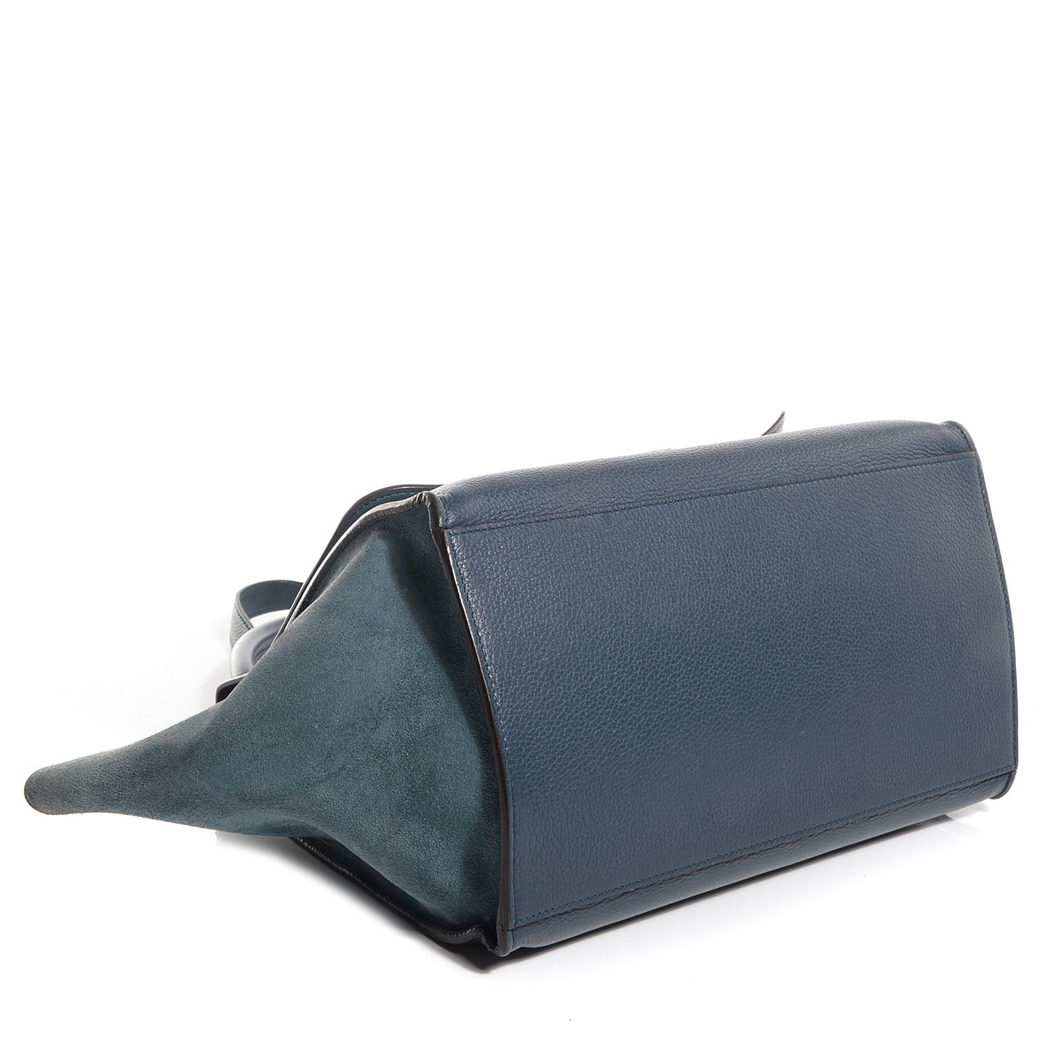 Celine Drummed Calfskin Suede Medium Trapeze Orage 4 of 9