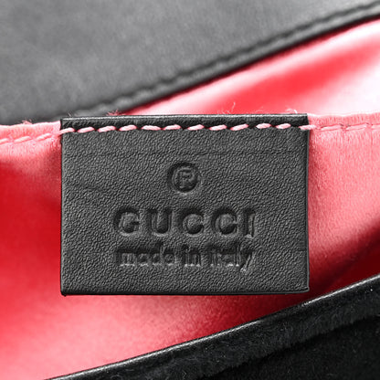 Gucci Velvet Matelasse Mini GG Marmont Shoulder Bag Black 6 of 10