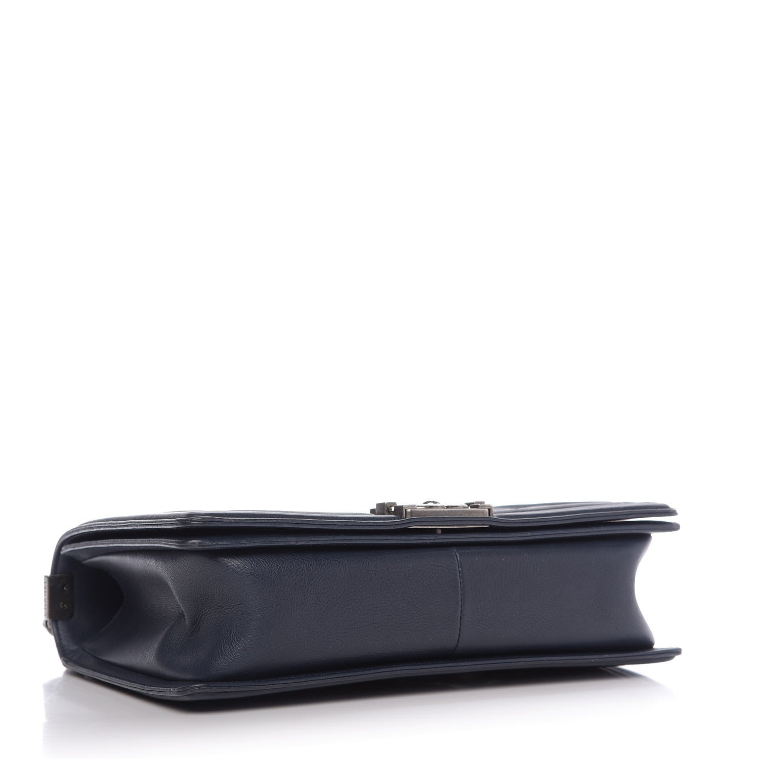 Chanel Calfskin Double Stitch New Medium Boy Flap Navy Blue 4 of 9