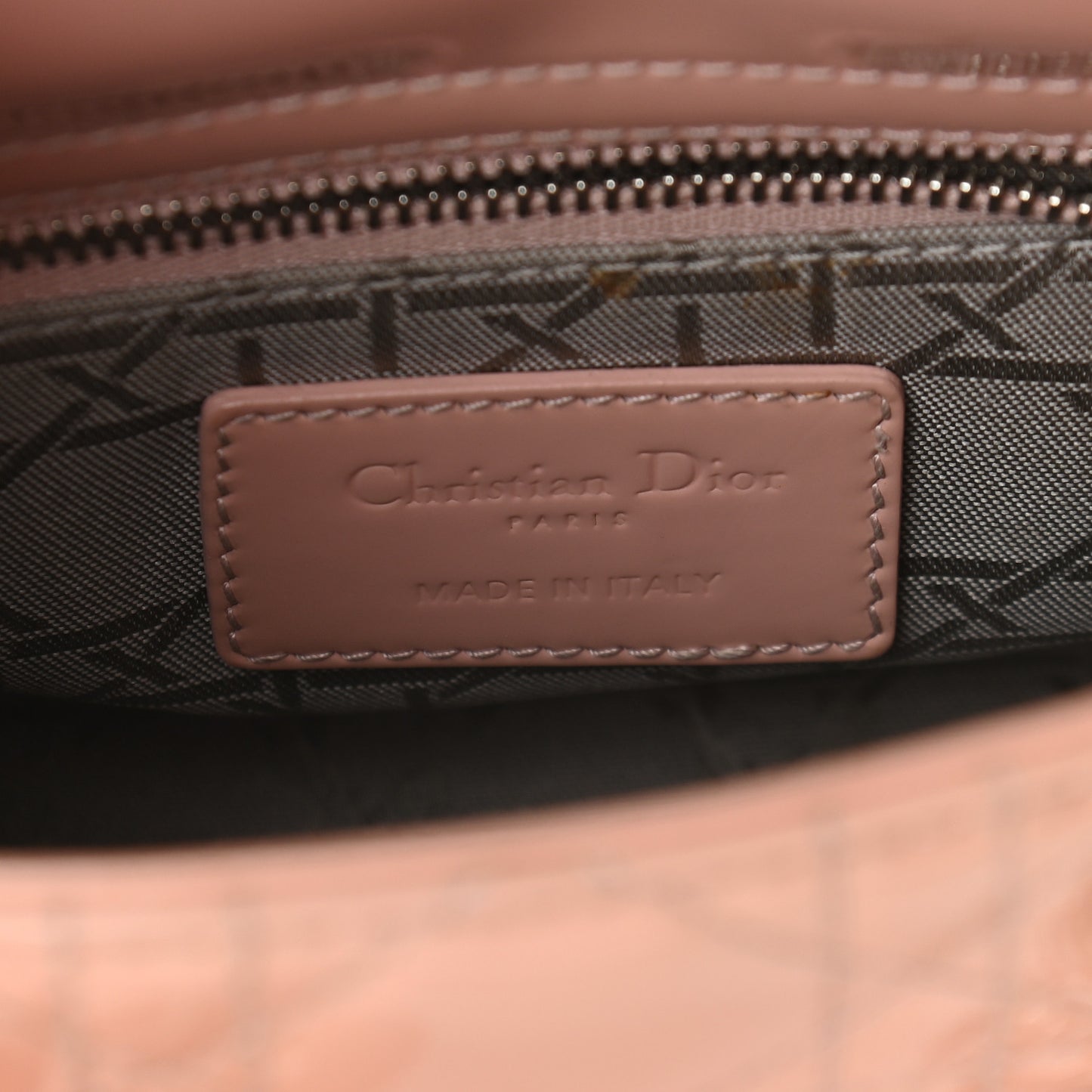 Patent Cannage Mini Lady Dior Light Pink