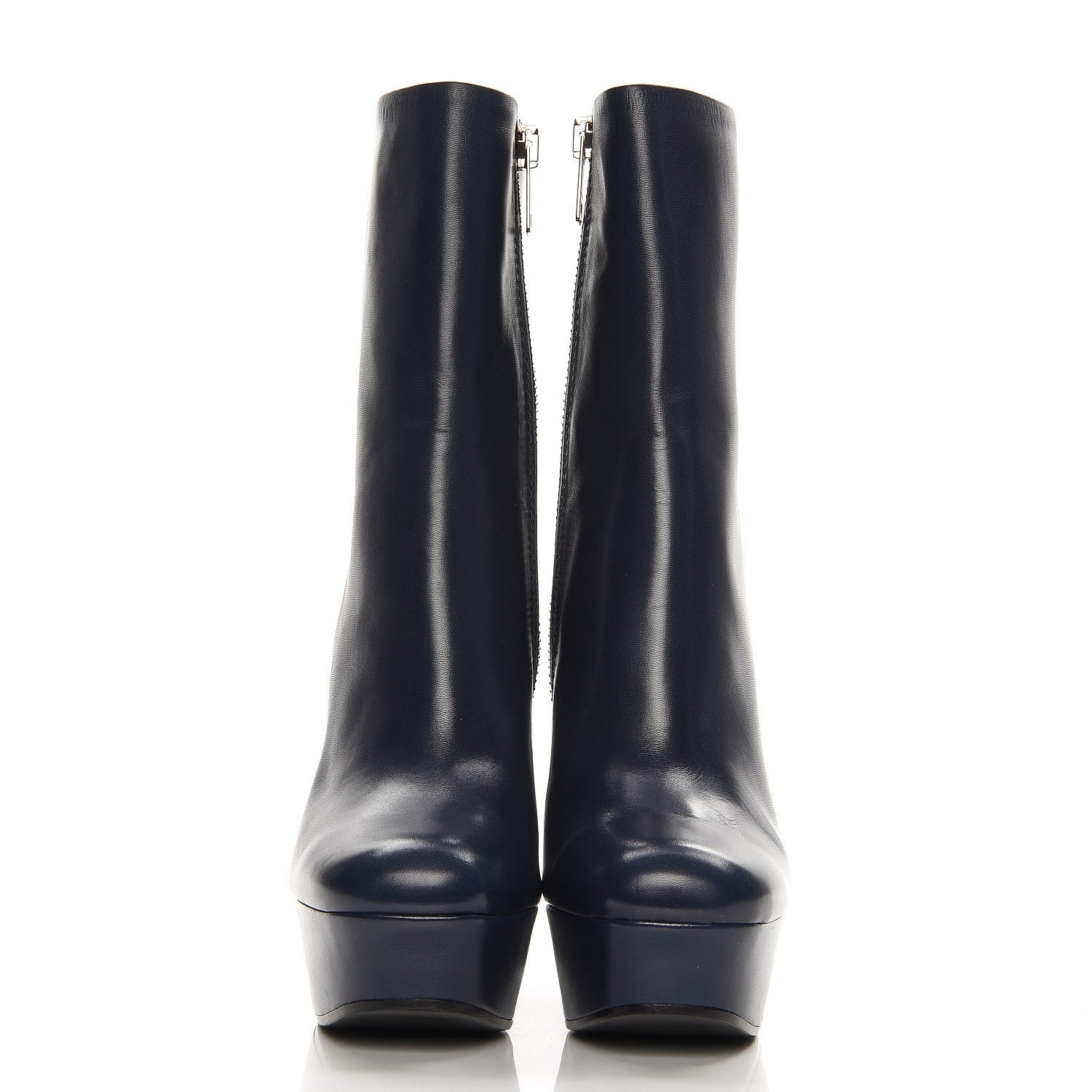 Gucci Kid Side Zip Platform Boots 40 Navy 2 of 8