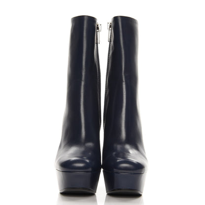 Gucci Kid Side Zip Platform Boots 40 Navy 2 of 8