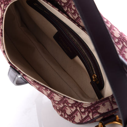 Christian Dior Oblique Saddle Bag Burgundy 6 of 10