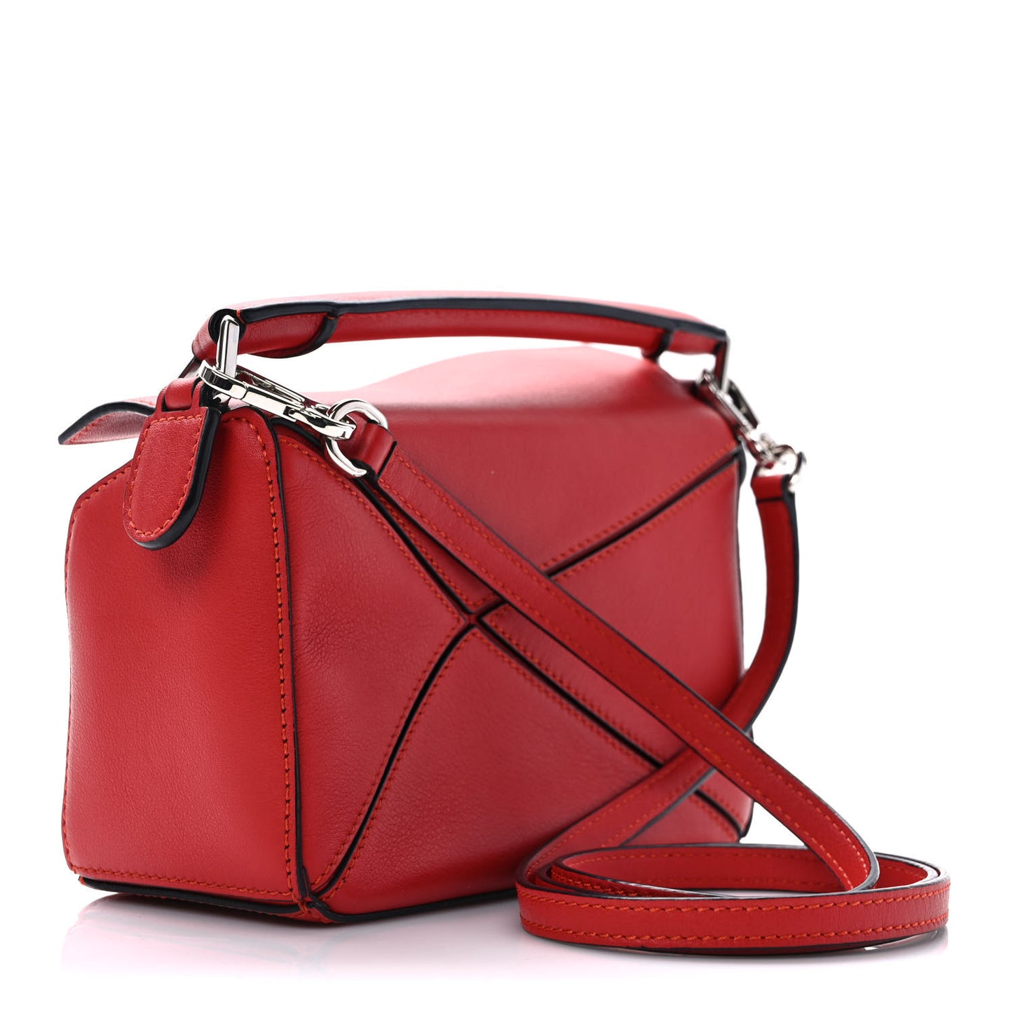 Calfskin Mini Puzzle Bag Pomodoro