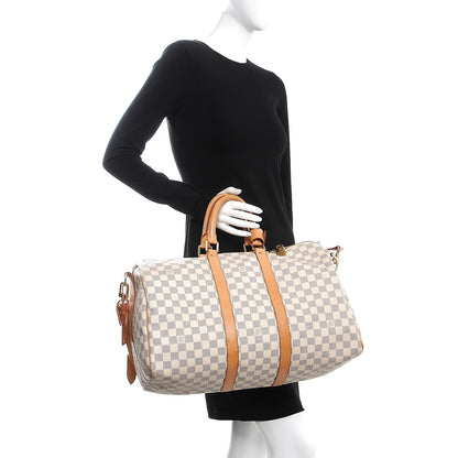 Louis Vuitton Damier Azur Keepall Bandouliere 45 3 of 17