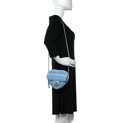 Chanel Lambskin Quilted CC In Love Heart Bag Light Blue 2 of 12