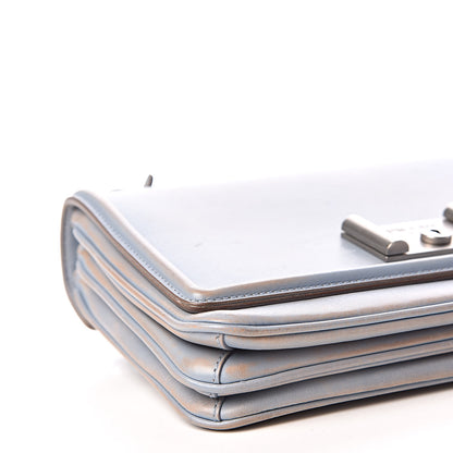 Prada Vitello Vintage Metal Closure Shoulder Bag Light Blue 5 of 18