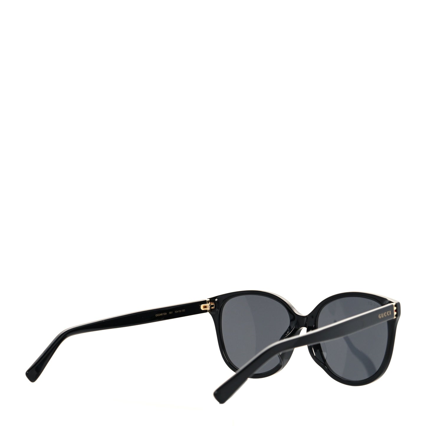 Acetate Round GG0461SA Web Sunglasses Black