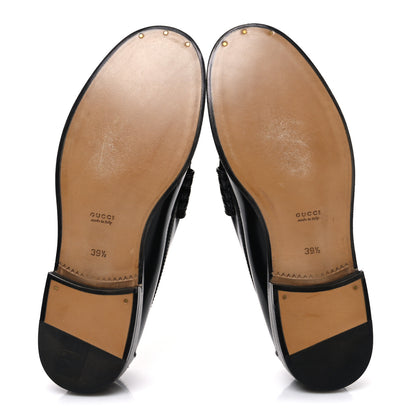 Gucci Millennial Ribot Cut Out Interlocking G Loafers 39.5 Black 7 of 10