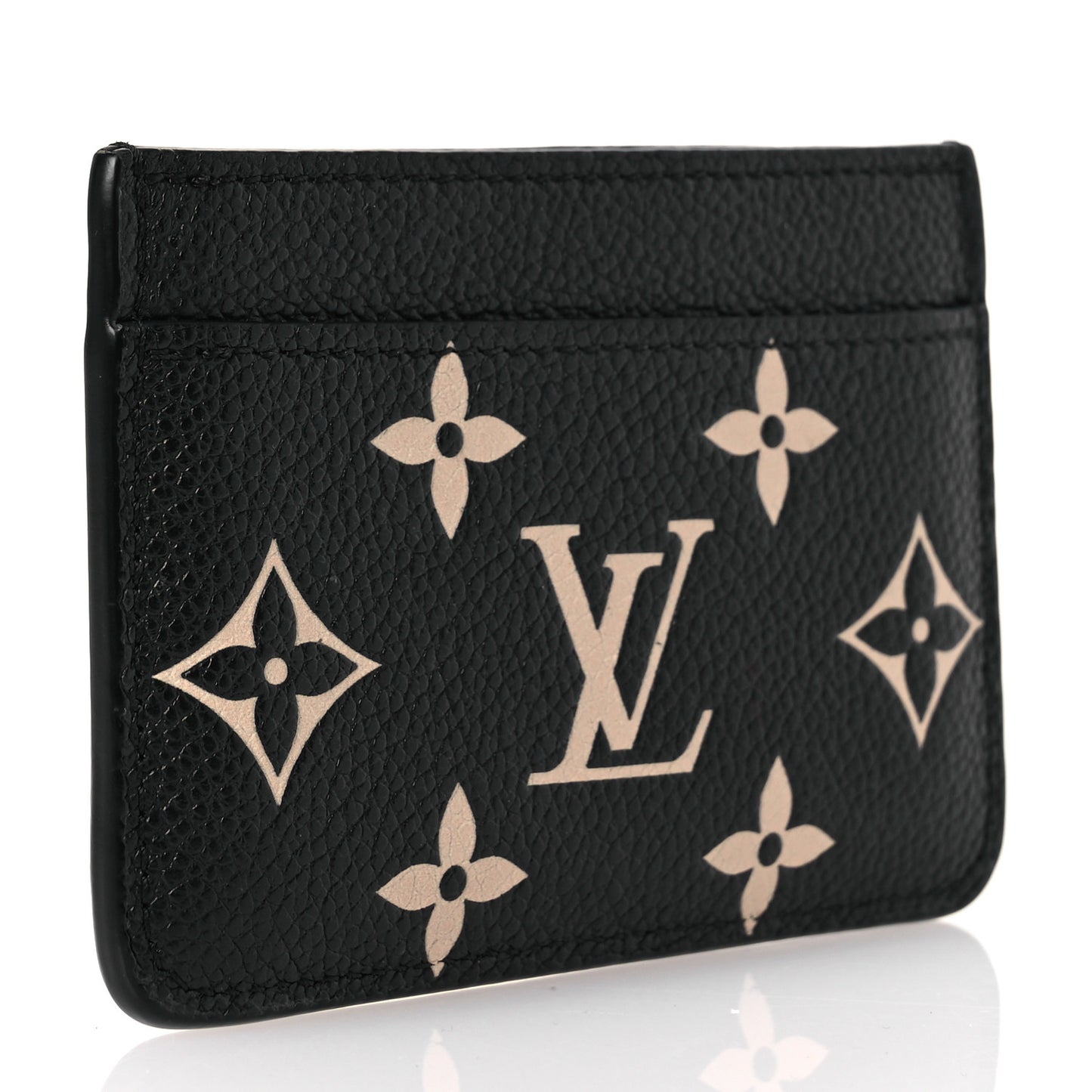 Empreinte Card Holder Black Beige