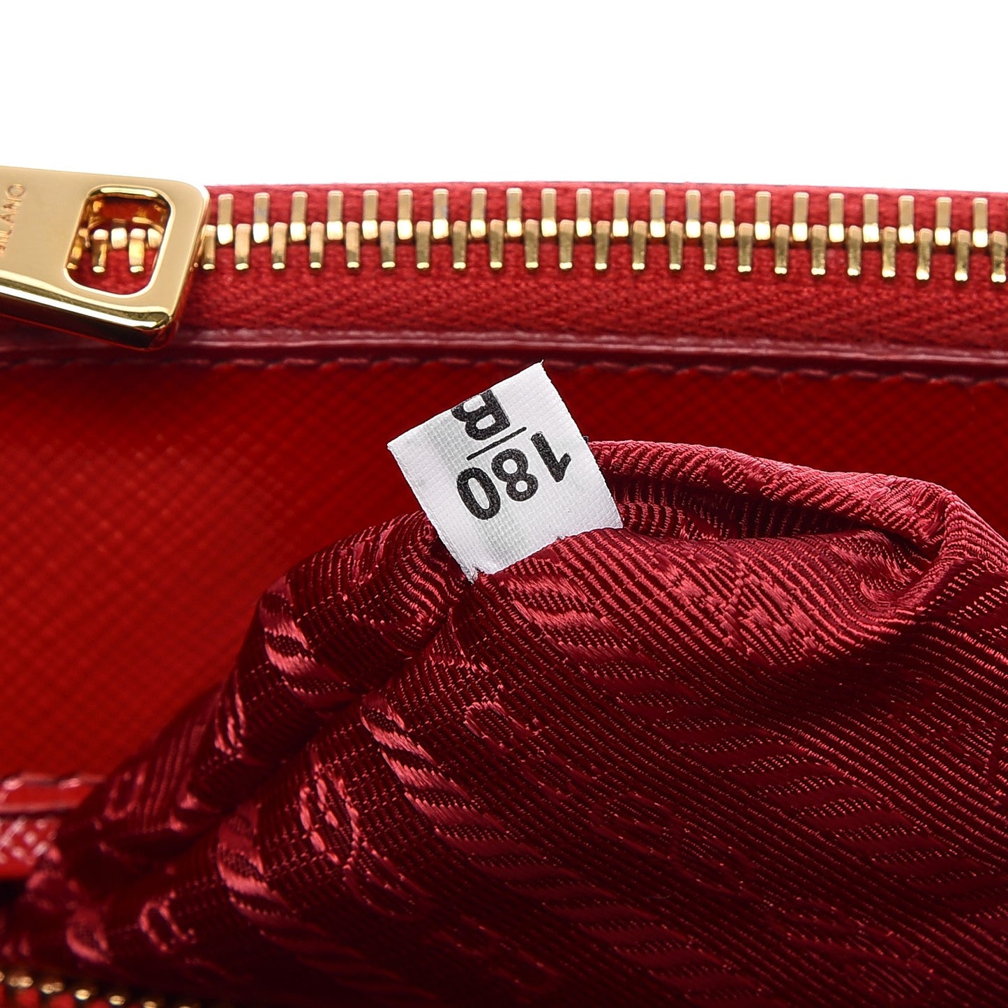 Saffiano Vernice Mini Galleria Double Zip Tote Rosso