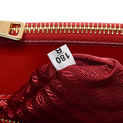 Prada Saffiano Vernice Mini Galleria Double Zip Tote Rosso 9 of 9