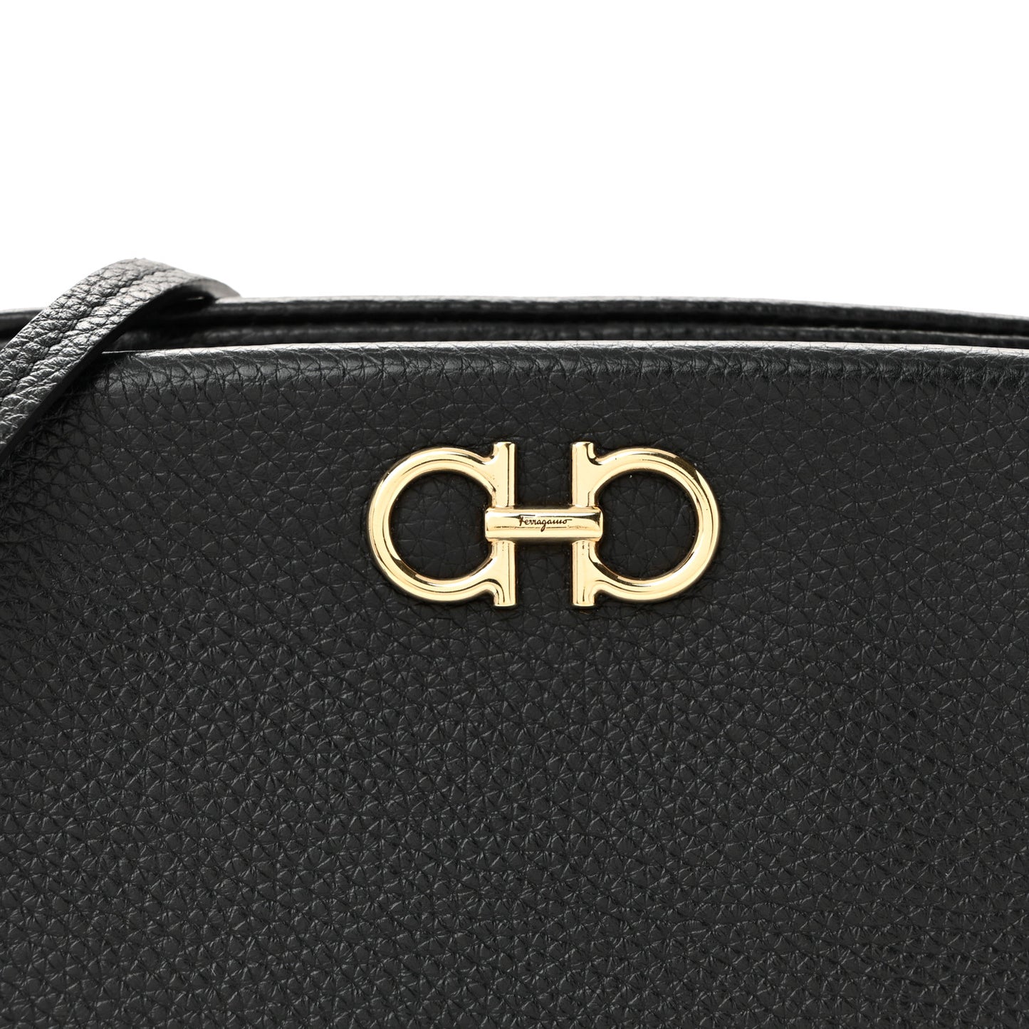 Calfskin Small Gancini Crossbody Black