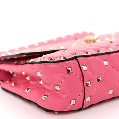 Valentino Garavani Nappa Small Rockstud Spike Shoulder Bag Shadow Pink 8 of 9
