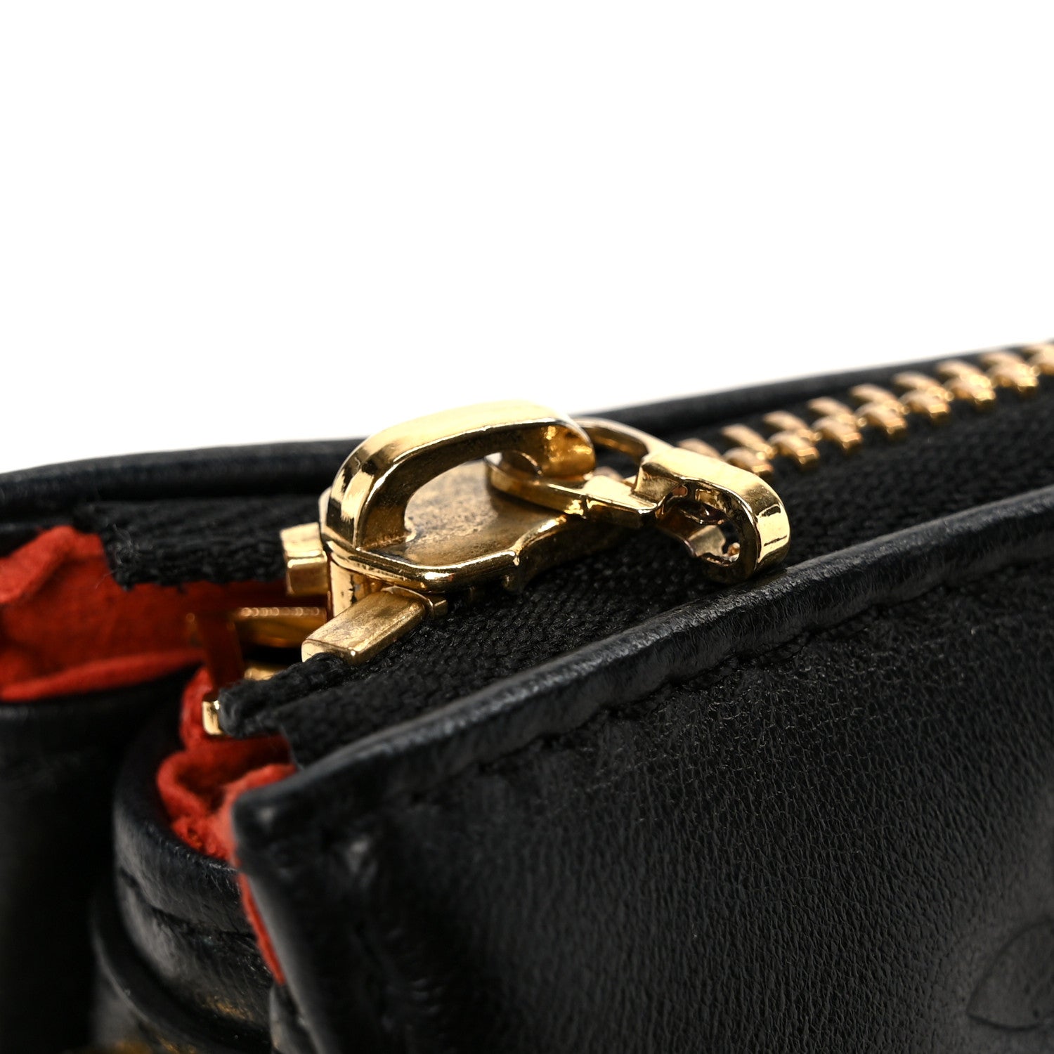 Louis Vuitton Lambskin Embossed Monogram Coussin BB Black Black 12 of 13