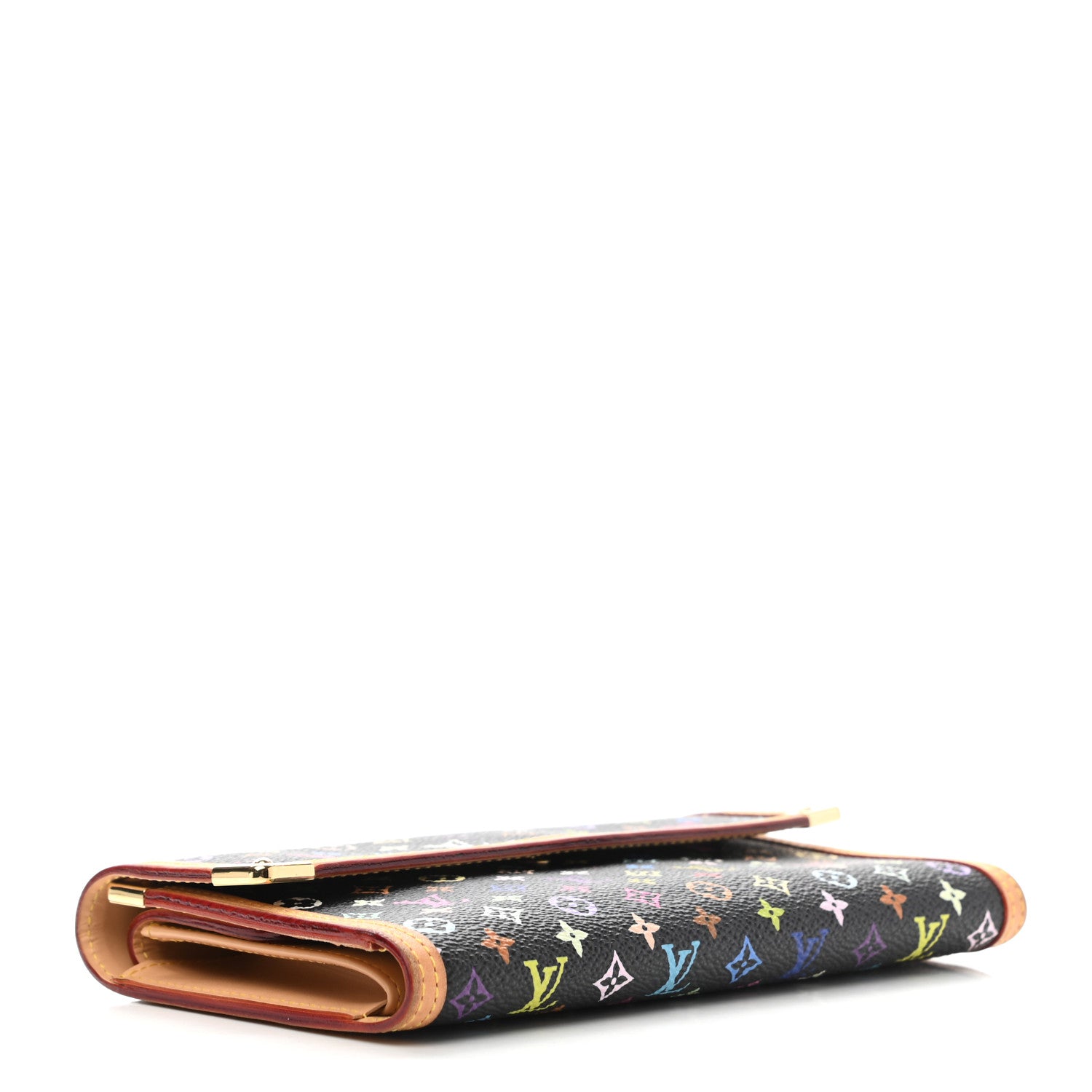 Louis Vuitton Monogram Multicolor Porte Tresor International Wallet Black 4 of 8