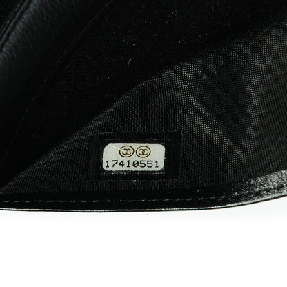 Chanel Caviar CC Long Flap French Wallet Black 8 of 9