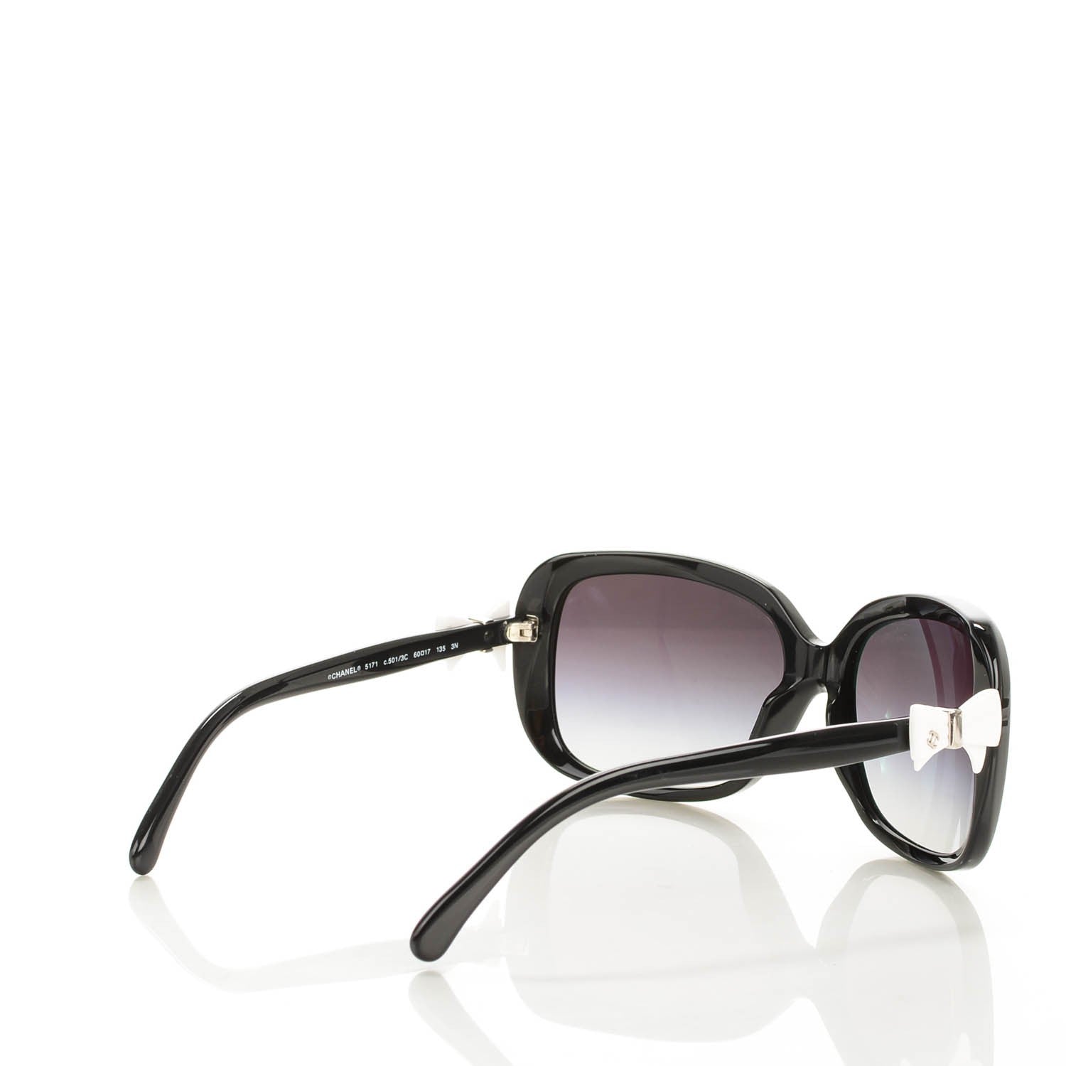 Chanel CC Bow Sunglasses 5171 Black White 3 of 7