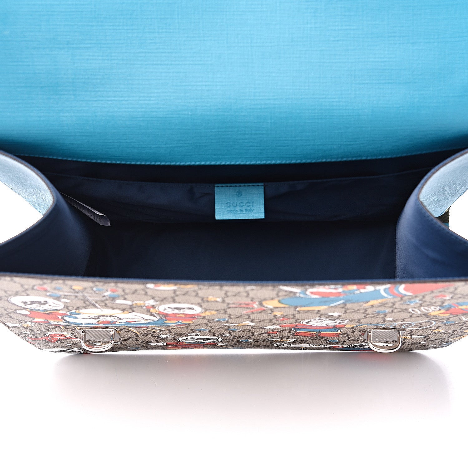Gucci GG Supreme Monogram Space Cats Childrens Backpack Blue 4 of 10