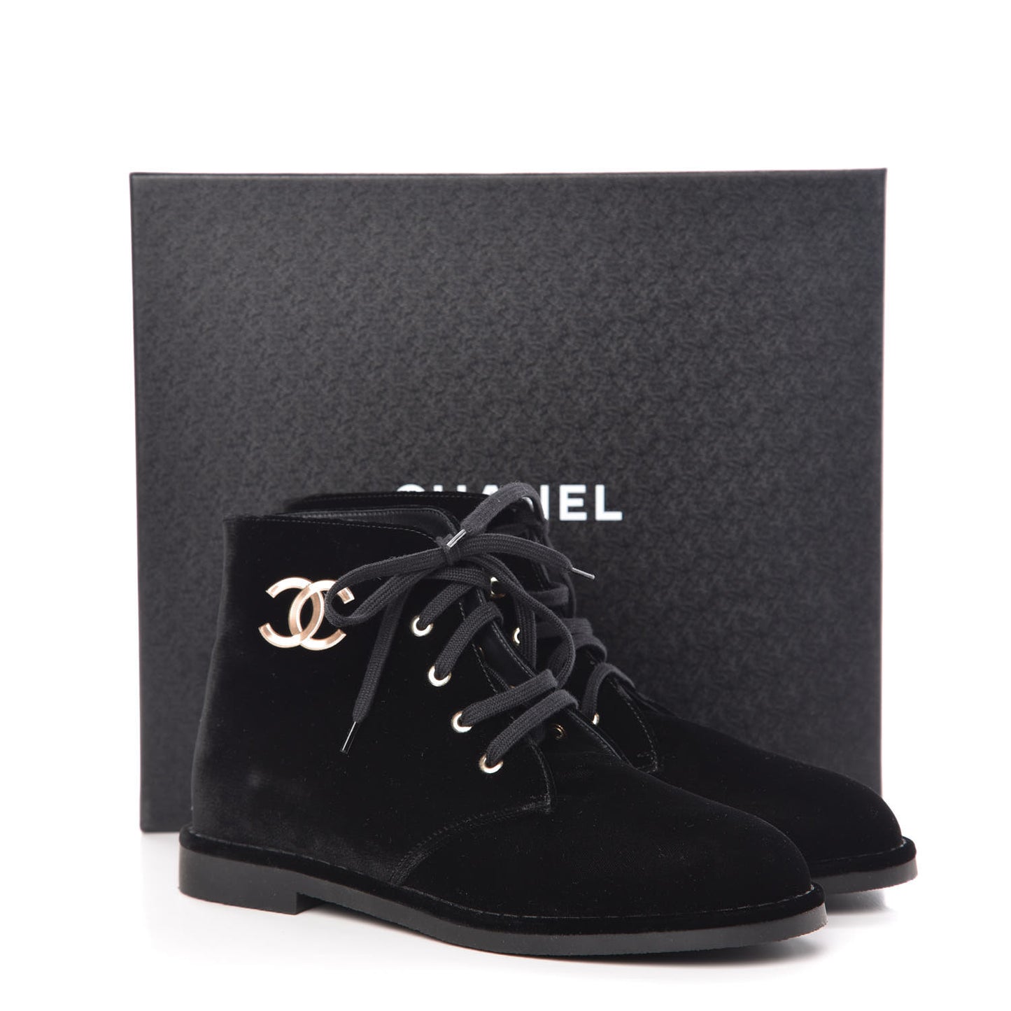 Velvet CC Lace Up Boots 40 Black