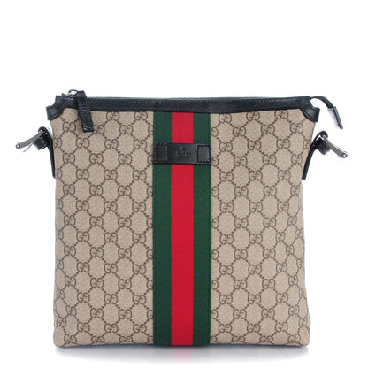 Gucci GG Supreme Monogram Web Messenger Bag Black 1 of 7
