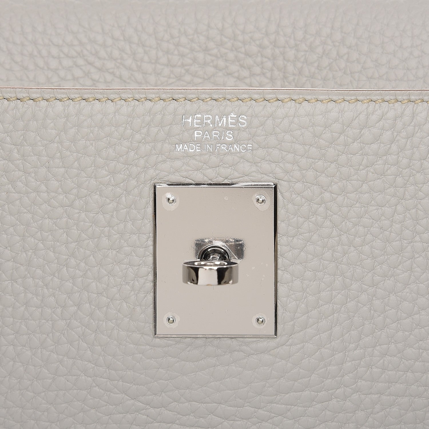 Hermes Taurillon Clemence Kelly Retourne 32 Gris Perle 7 of 33