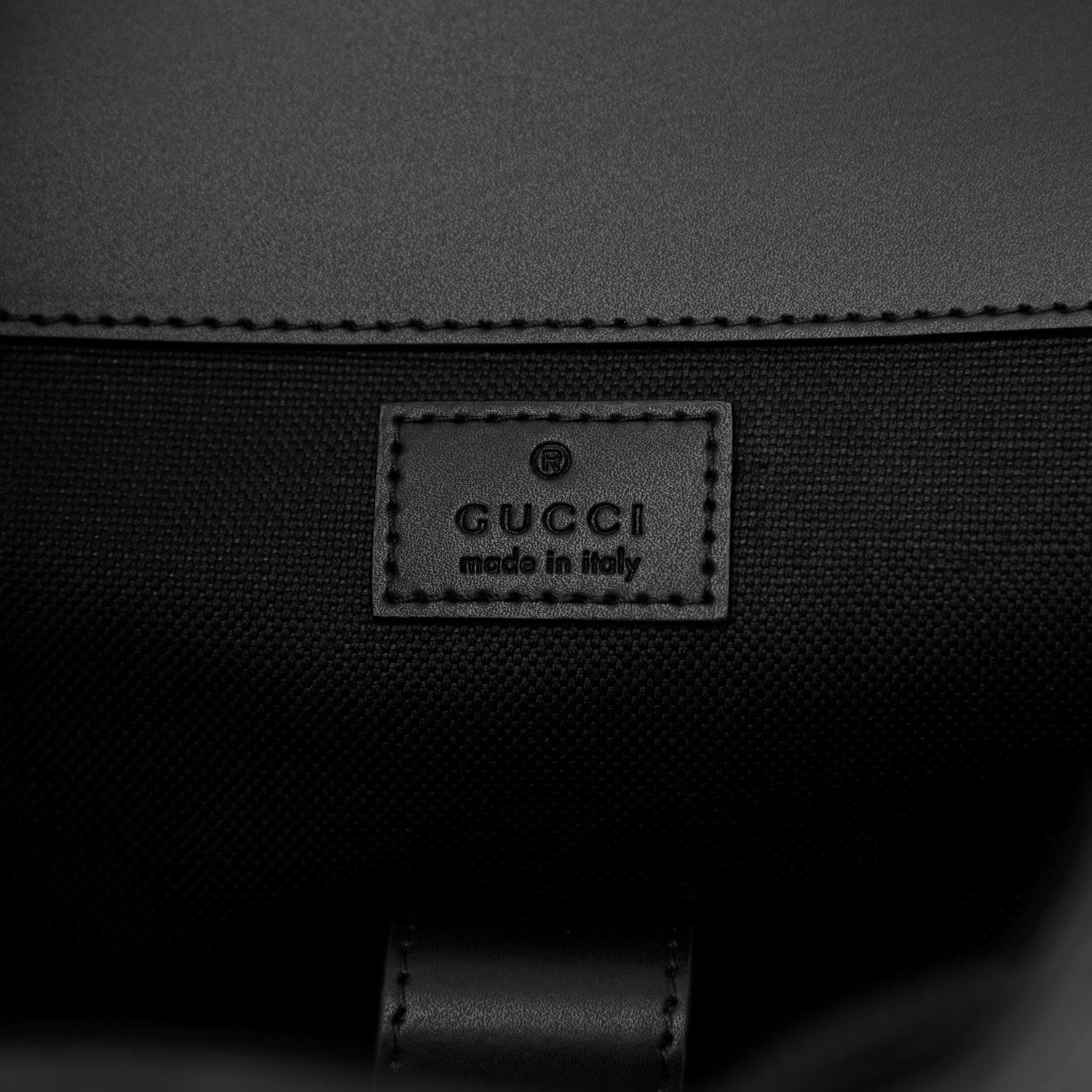 Gucci Soft GG Supreme Monogram Appia Calfskin Web Double Buckle Backpack Black 6 of 10