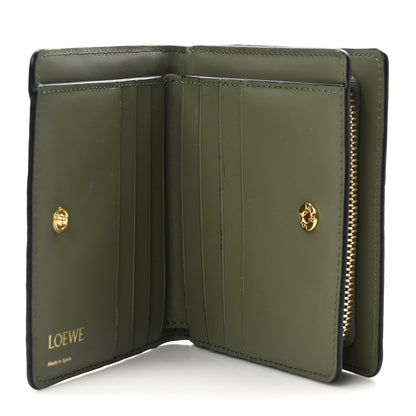 Loewe Calfskin Embossed Compact Wallet Avocado 6 of 7
